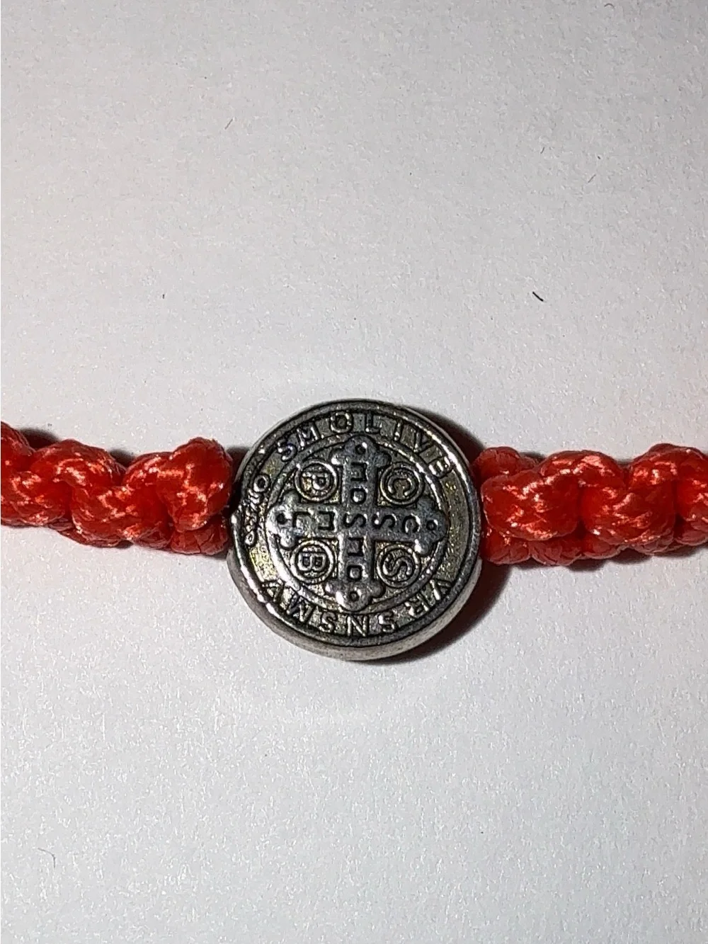 Red St. Benedict Medal Adjustable Bracelet